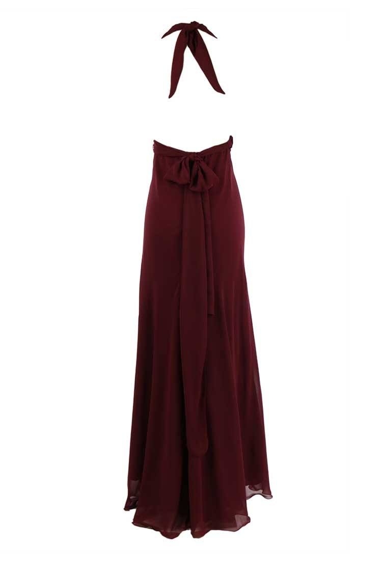 Cameo in Burgundy | Poly Georgette Dresses Lucy Laurita - Leiela 