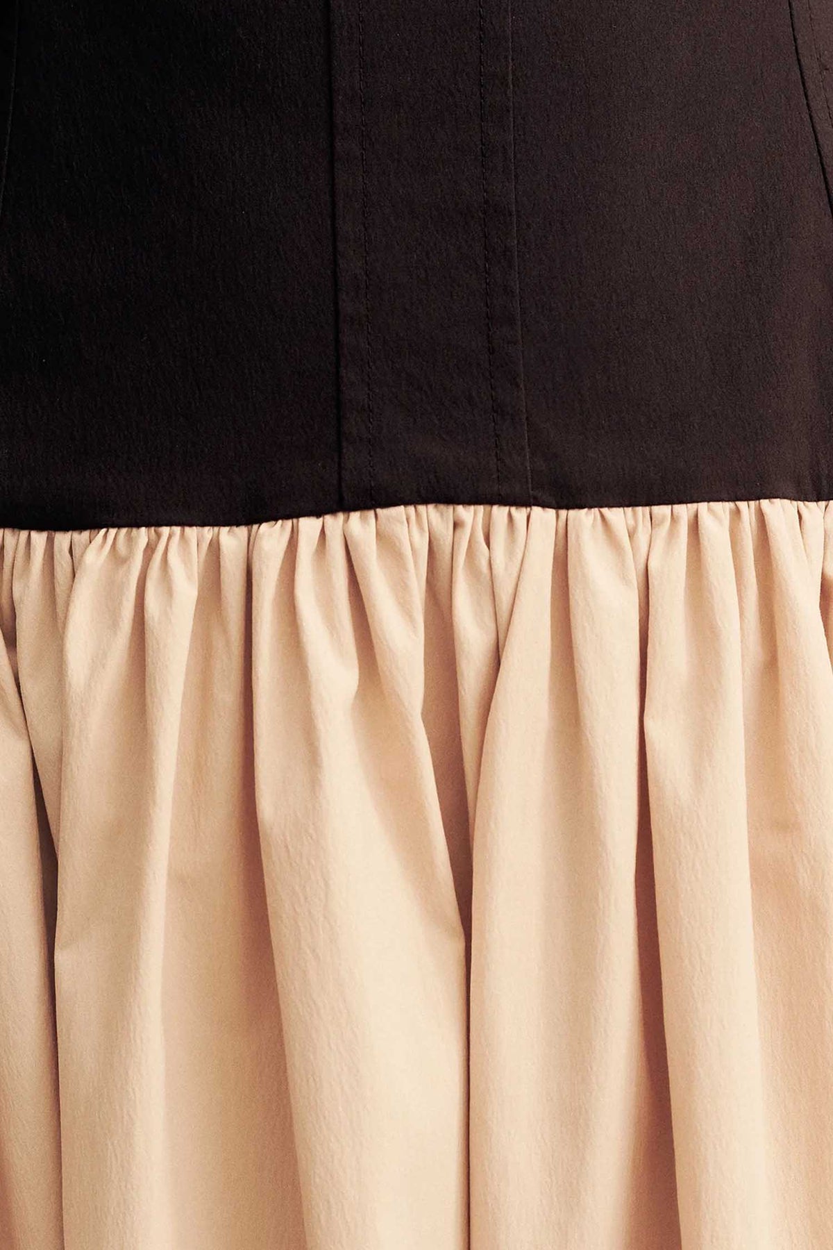 Campbell Bubble Bodice Midi Dress in Oat Milk | FINAL SALE