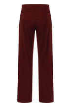 Candice Straight Pant in Burgundy
