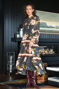 Candy Lane Dress in Charcoal Floral