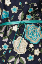 Cardelina Dress in Navy Aqua Lilac