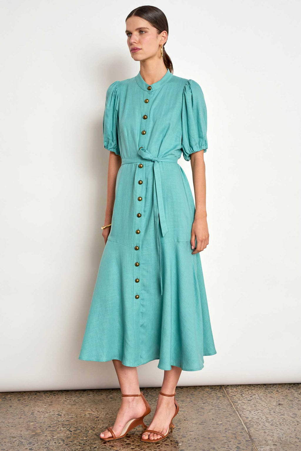 Cascade Dress in Pistachio