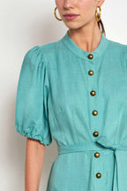 Cascade Dress in Pistachio