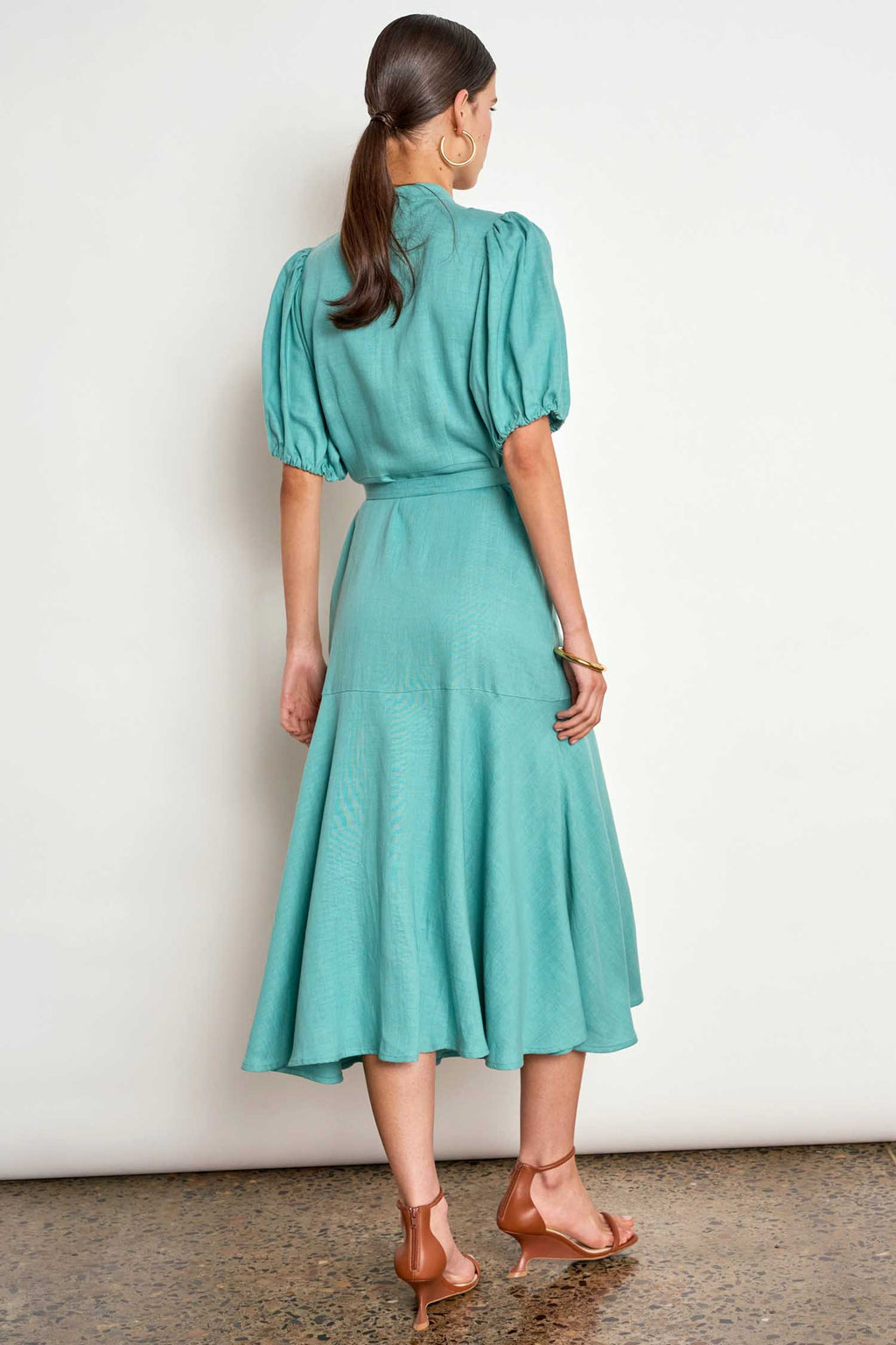 Cascade Dress in Pistachio