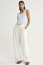 Celia Knit Top in Pale Blue Marle