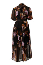 Ceres Sheer Chiffon Dress in Sunset Orchid