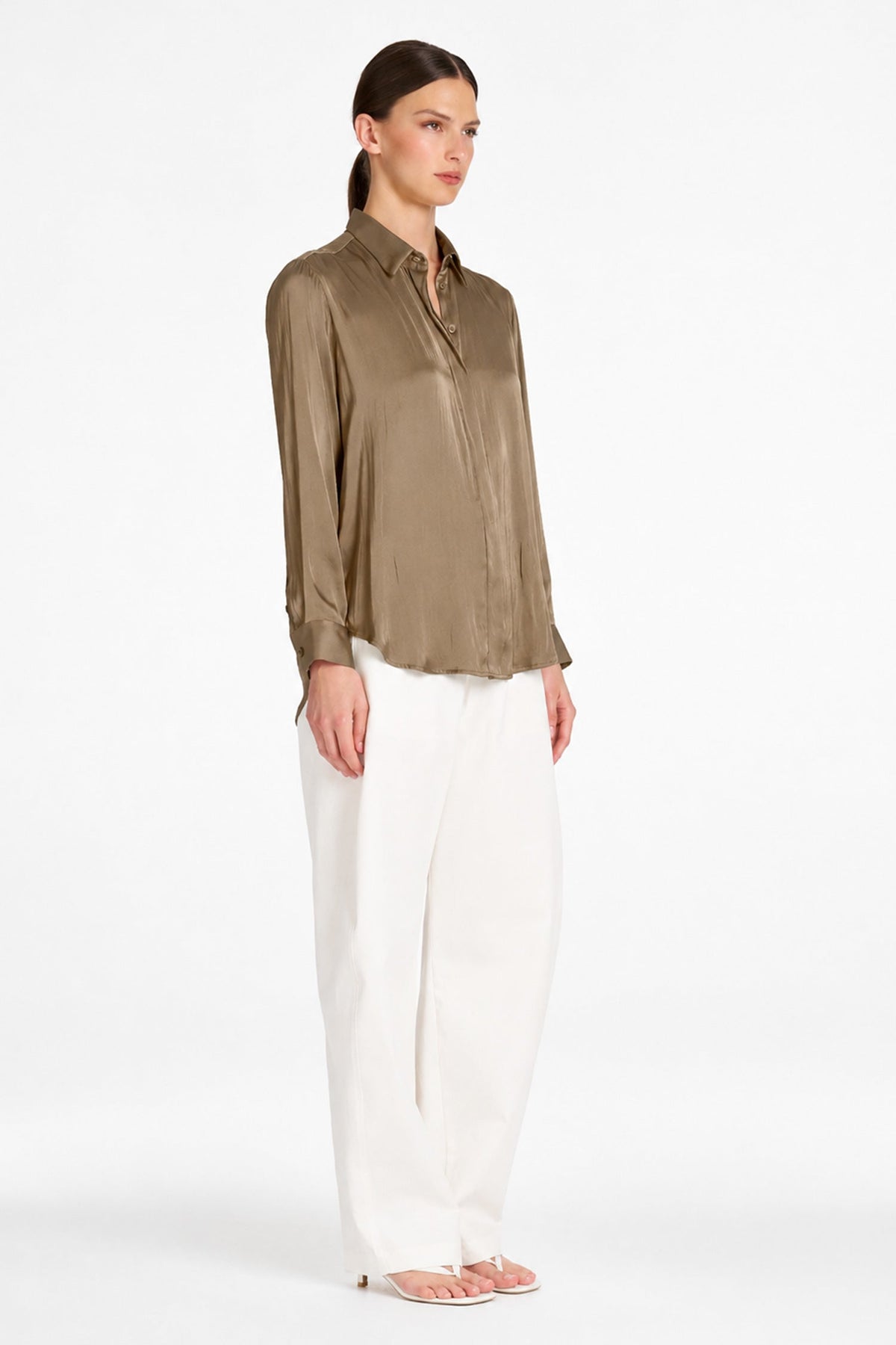Charmeuse Shirt in Malt