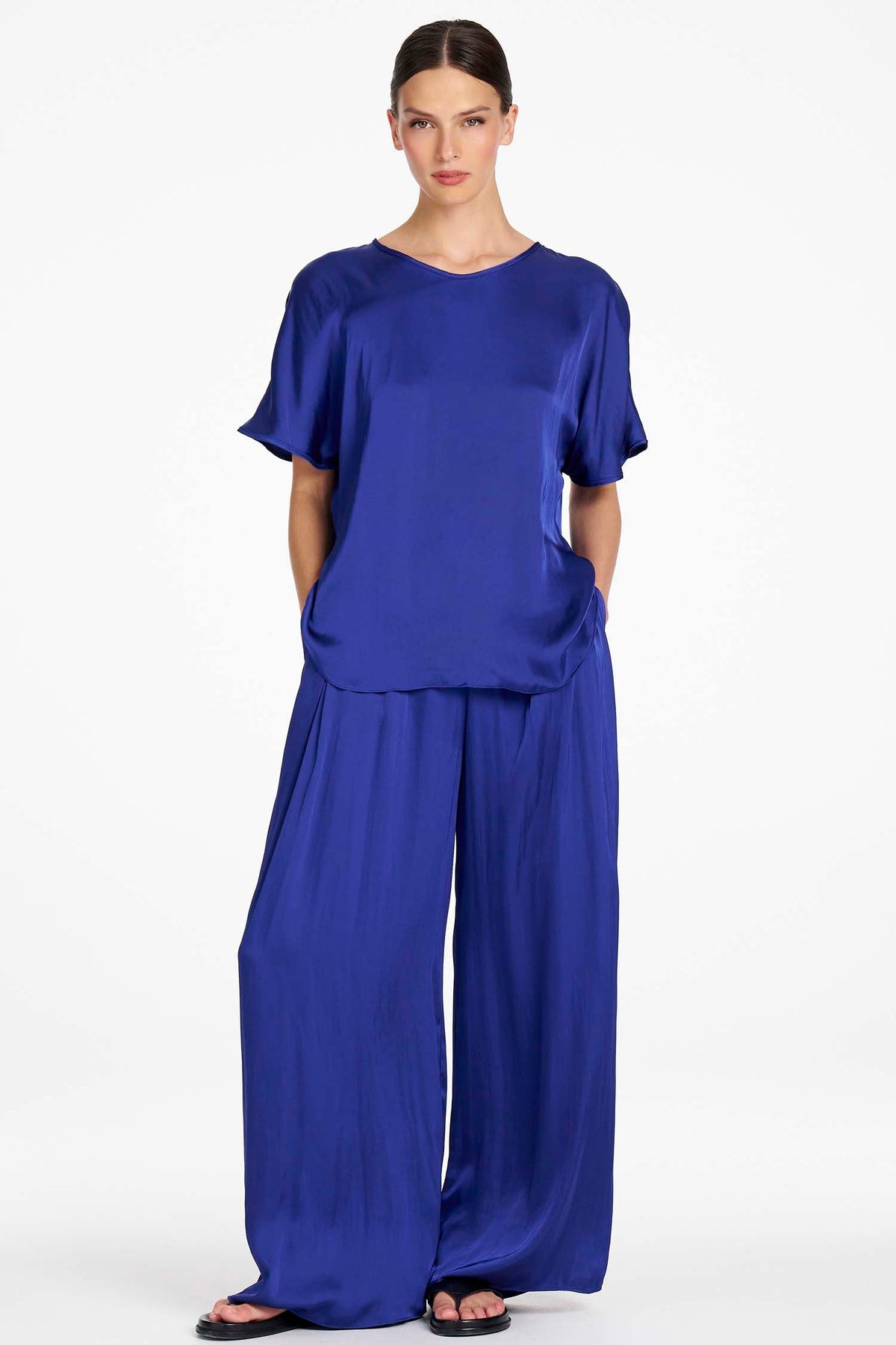 Charmeuse Pant in Cobalt