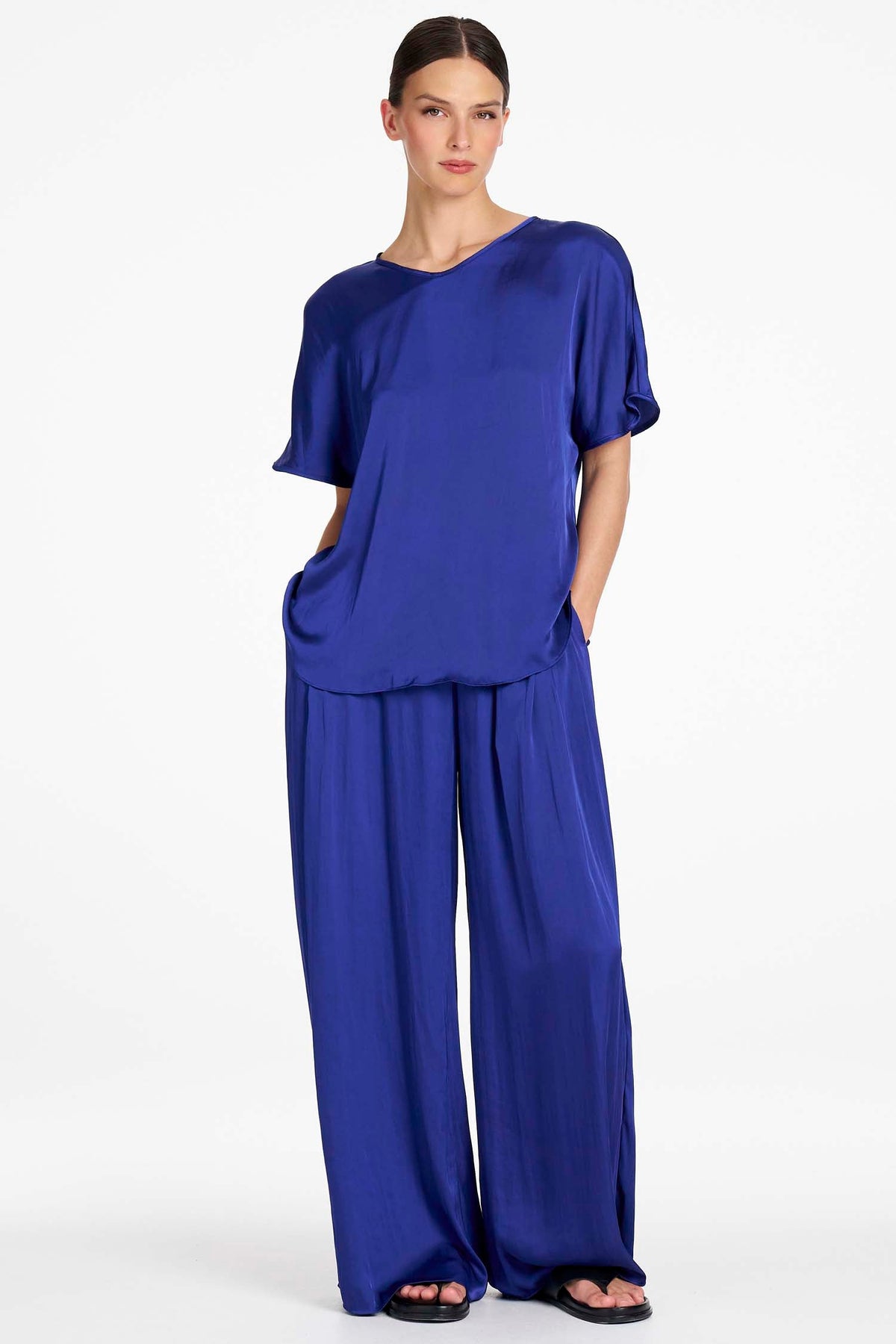 Charmeuse Pant in Cobalt