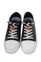 Chaser Punched Leather Sneakers in Black