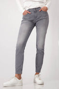 Chrome Jeans with Rhinestone Trim