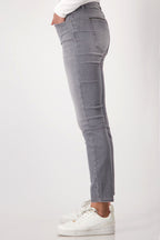 Chrome Jeans with Rhinestone Trim