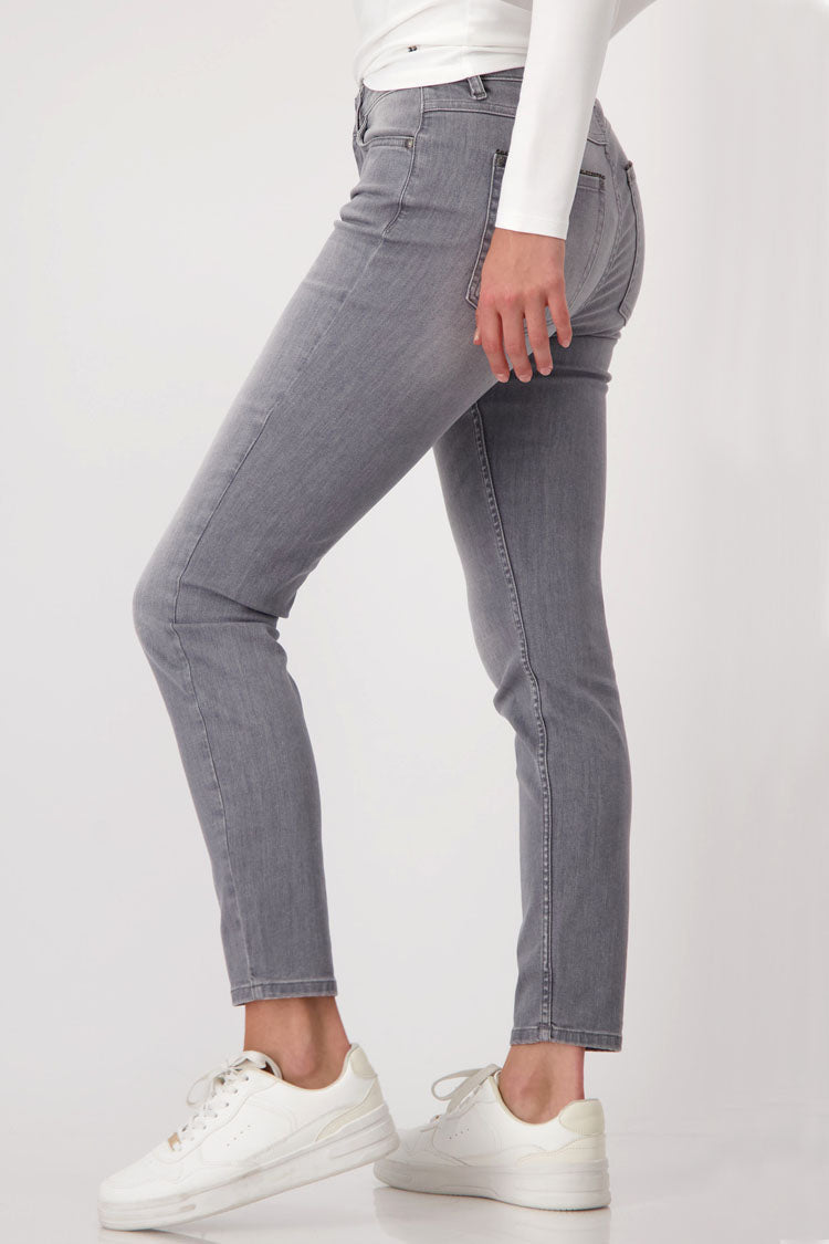 Chrome Jeans with Rhinestone Trim