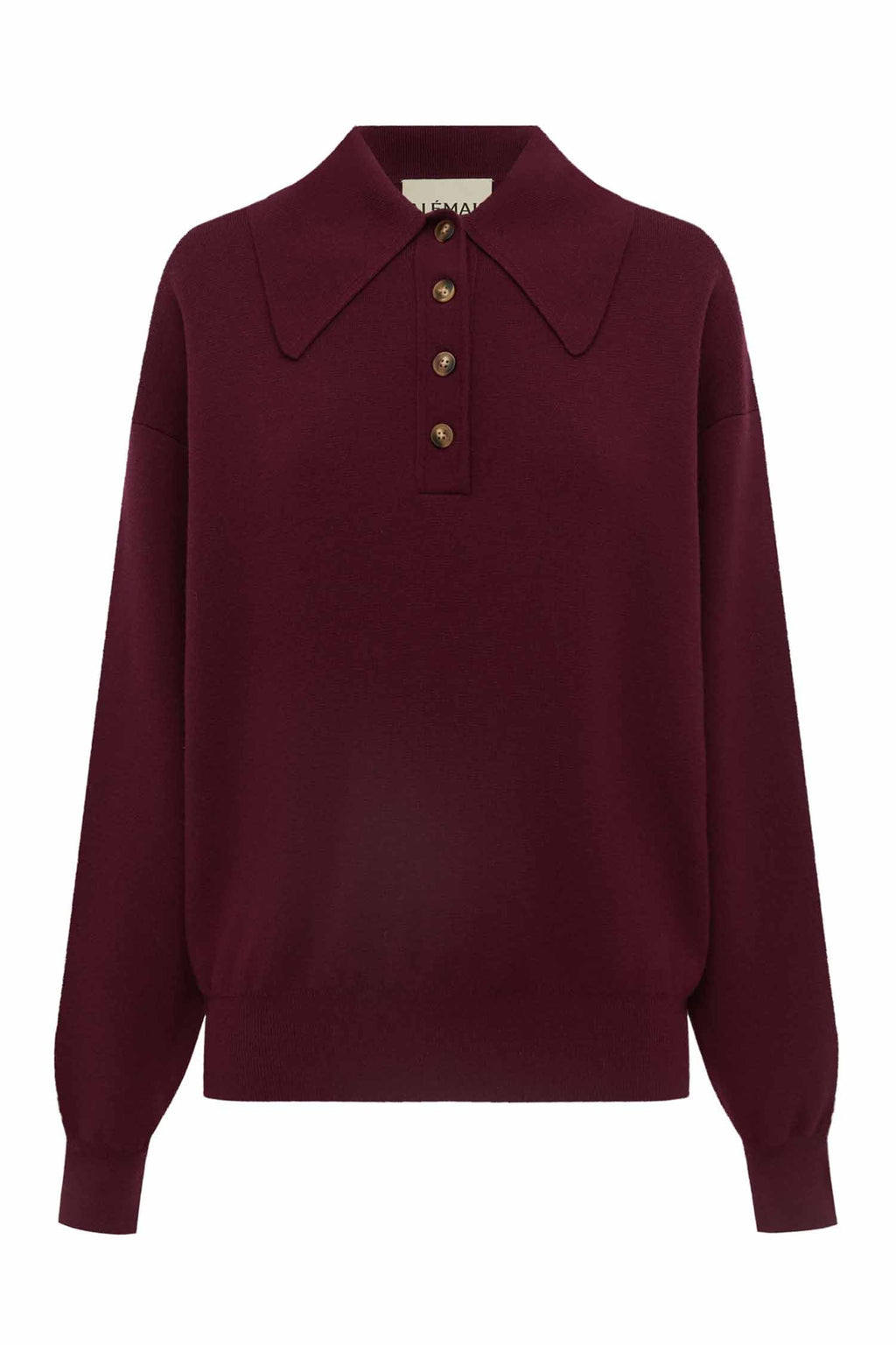 Claudia Knit Polo in Plum
