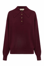 Claudia Knit Polo in Plum
