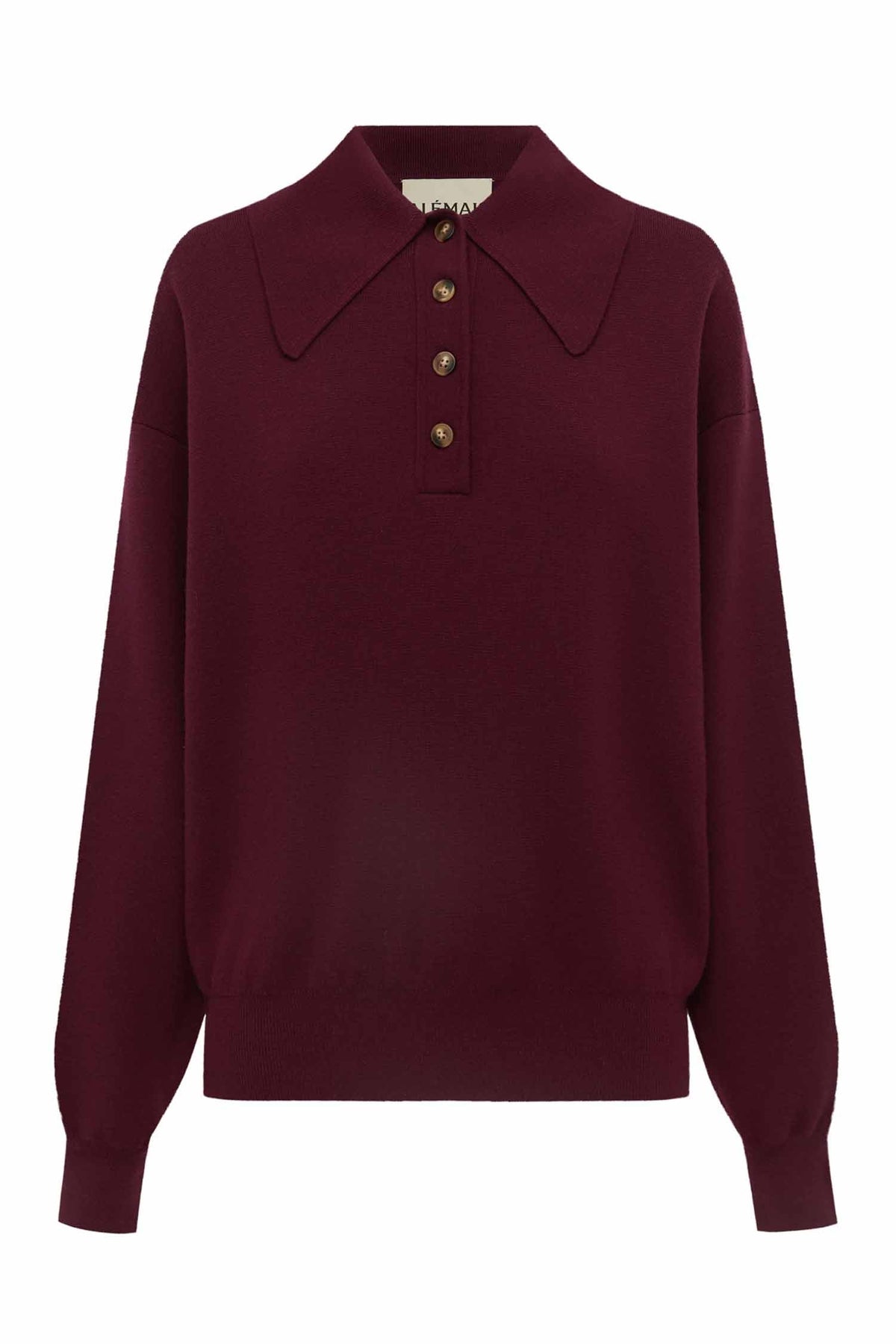 Claudia Knit Polo in Plum