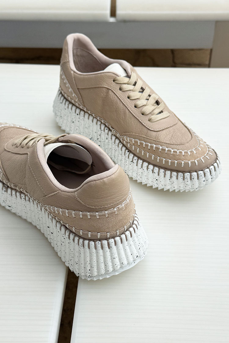 Cobus Leather Sneakers in Camel