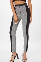 Colourblock Trousers in Gingham | FINAL SALE