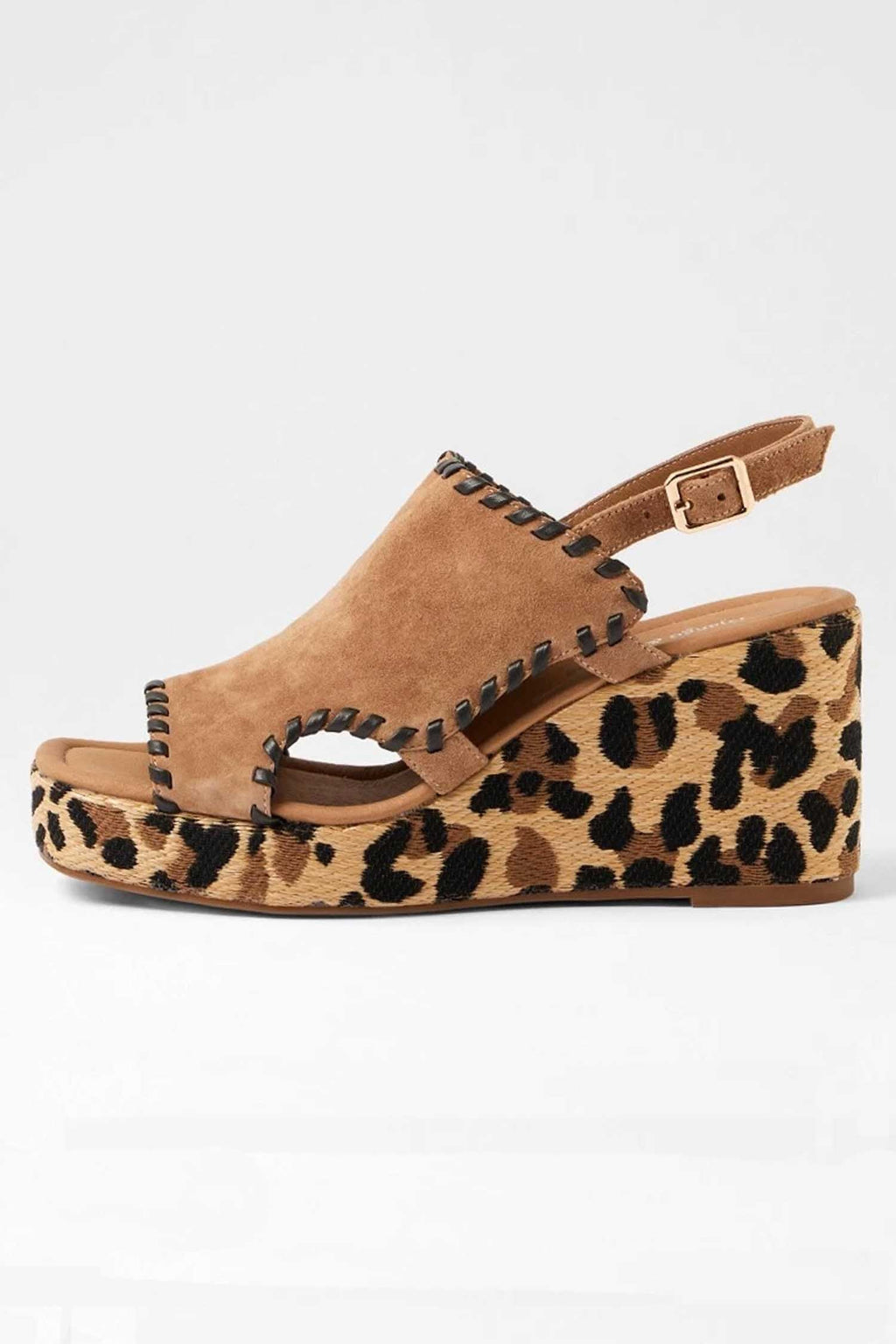 Conee Suede Wedge in Light Choc