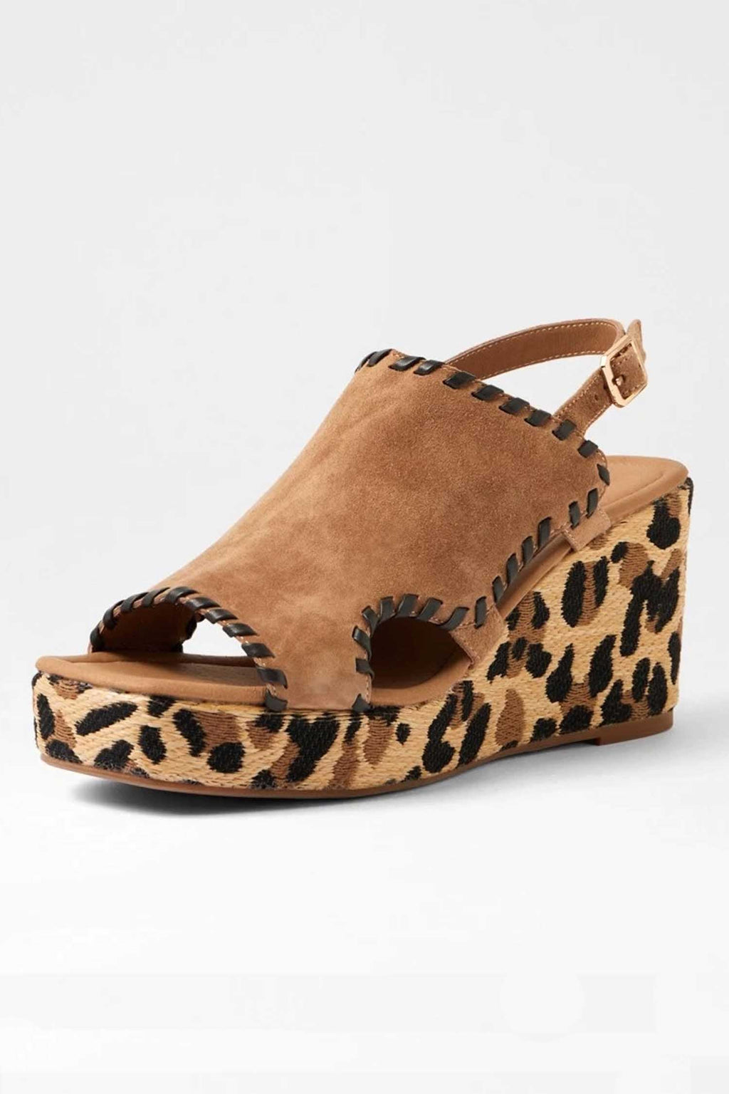 Conee Suede Wedge in Light Choc