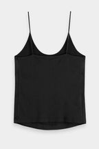 Core Jersey Woven Tank in Black