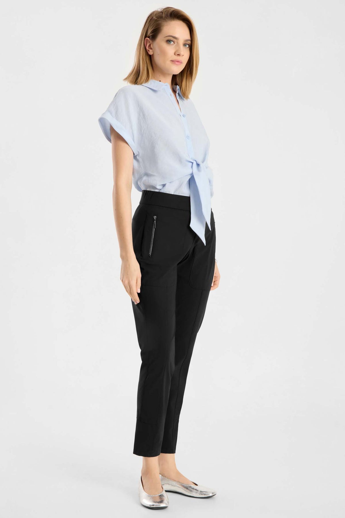 Corry Jersey Pant in Black