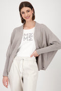 Cosy Knit Cardi w Sequins in Oyster Grey