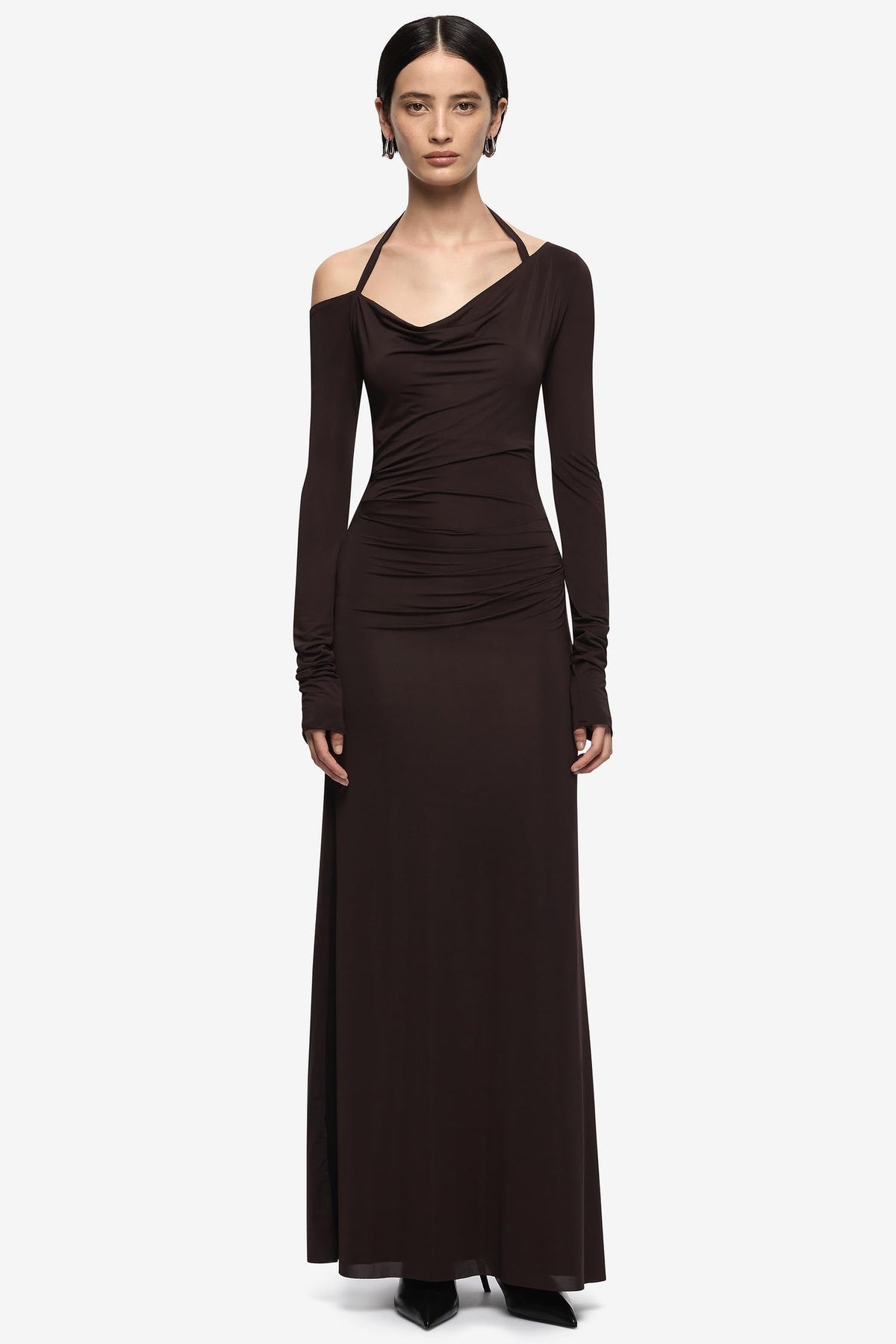 Court L/S Maxi Dress in Dark Chocolate