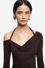 Court L/S Maxi Dress in Dark Chocolate