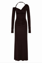 Court L/S Maxi Dress in Dark Chocolate