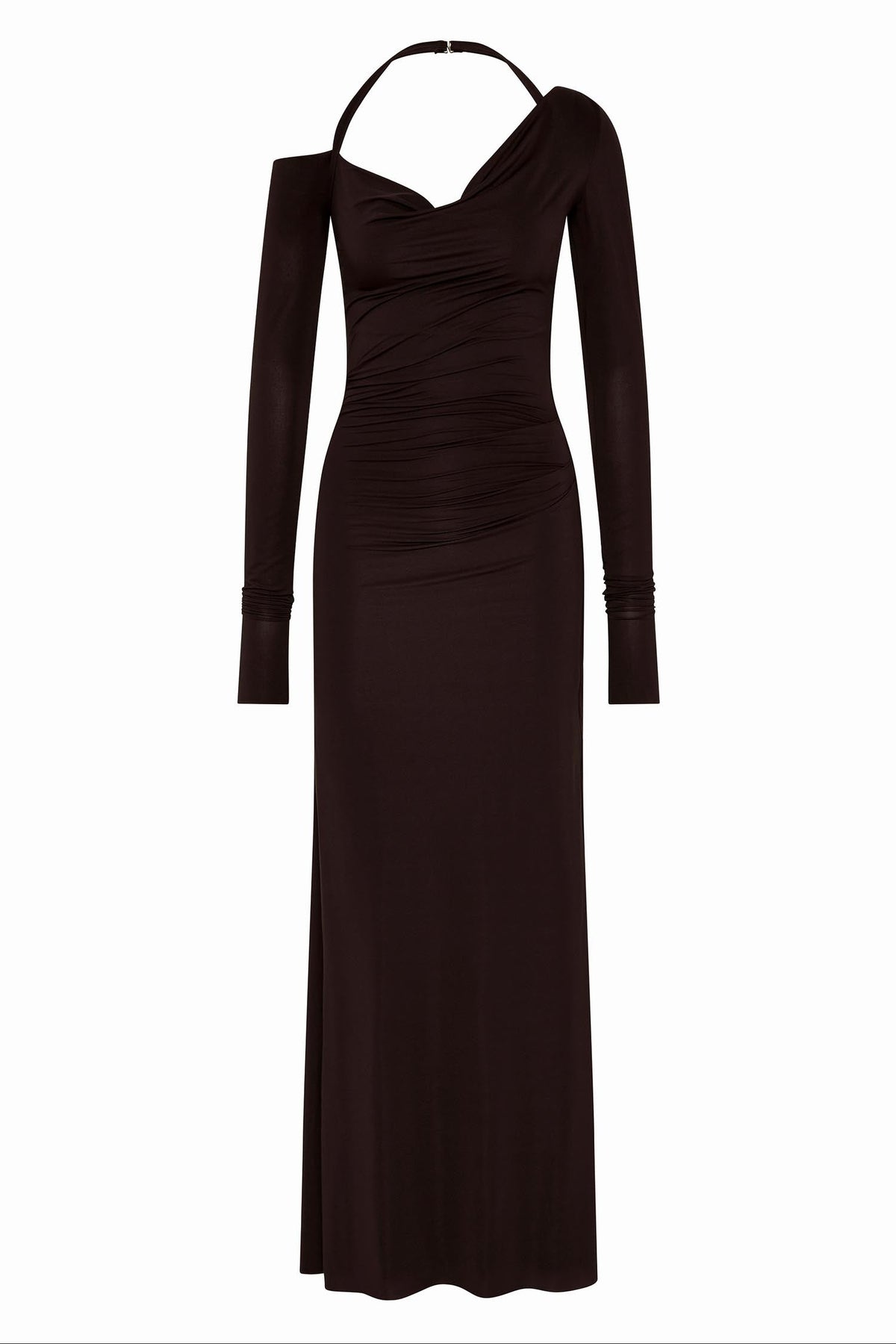 Court L/S Maxi Dress in Dark Chocolate