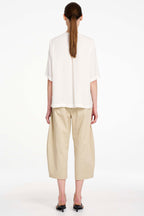 Crop Barrel Pant in Straw