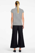 Crop Flat Pant in Black