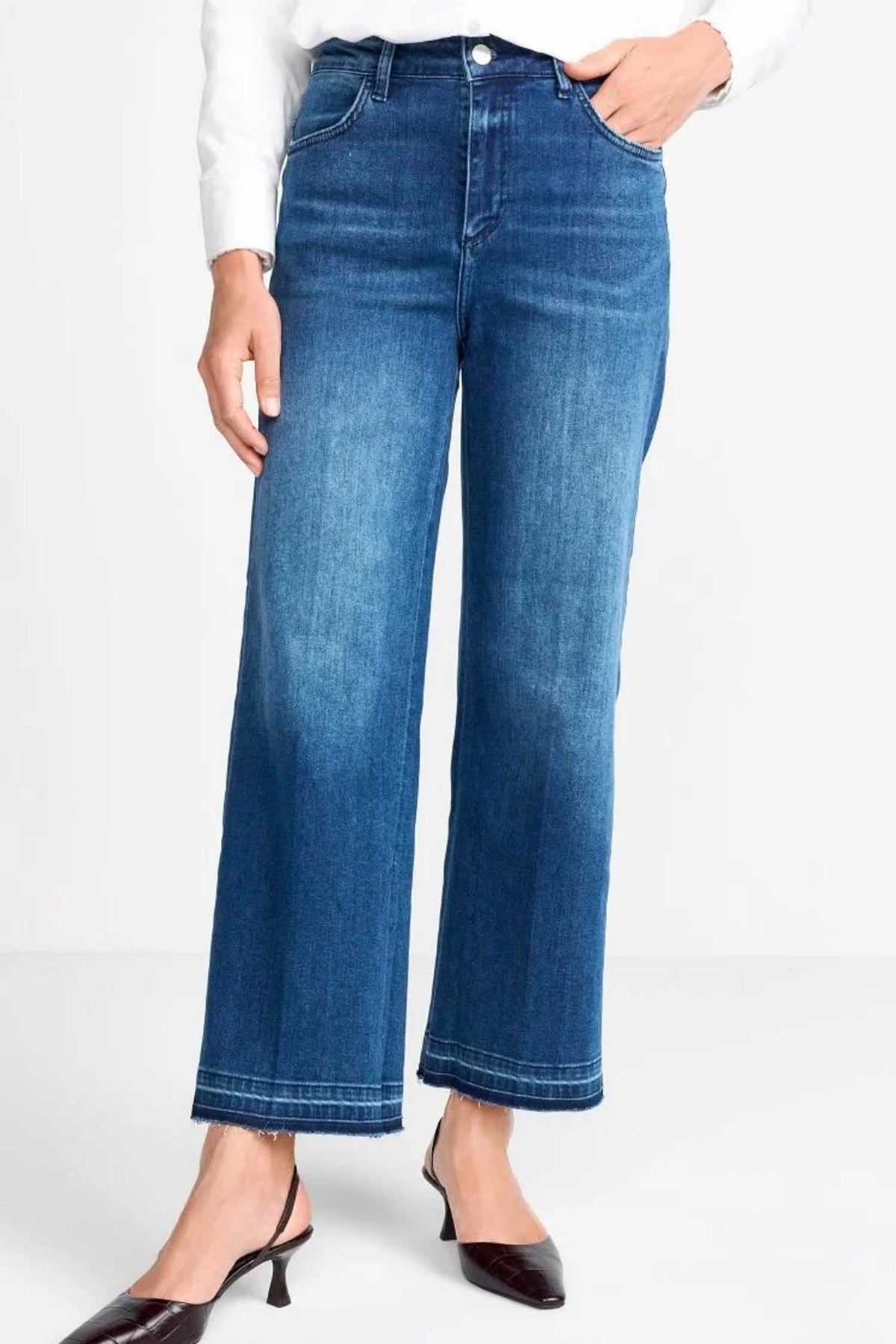 Culotte Deep Blue Denim in Denim Blue
