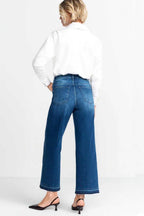 Culotte Deep Blue Denim in Denim Blue