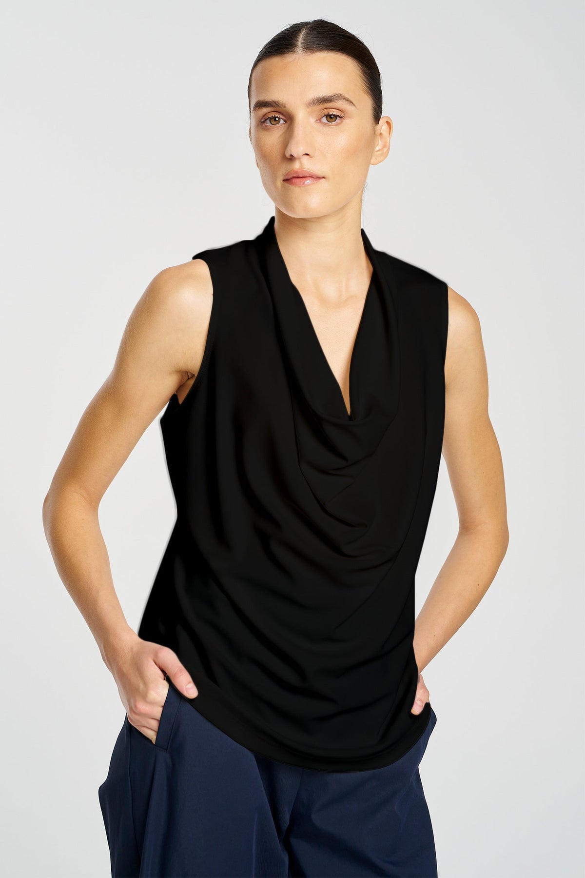 Drape Shell in Black