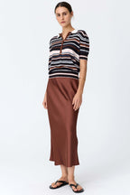 Dahlia Knit Polo in Multistripe