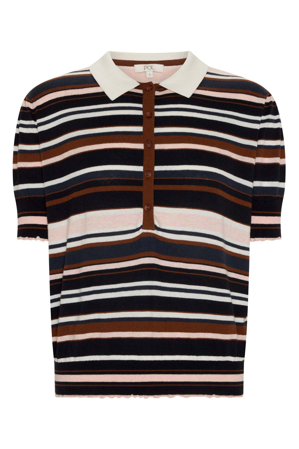Dahlia Knit Polo in Multistripe