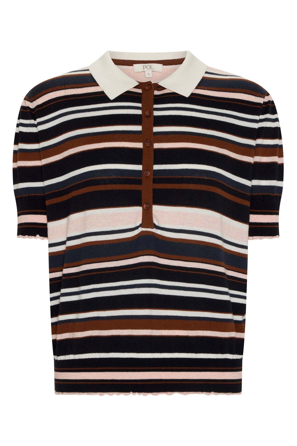 Dahlia Knit Polo in Multistripe