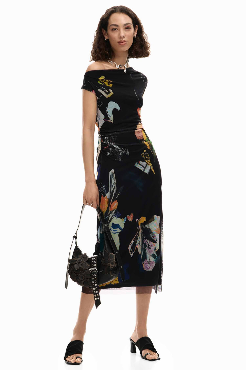 Delaware Midi Dress in Black