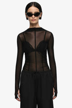 Delila LS Top in Black