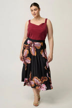 Delray Reversible Cupro Cowl & V Neck Cami in Ruby