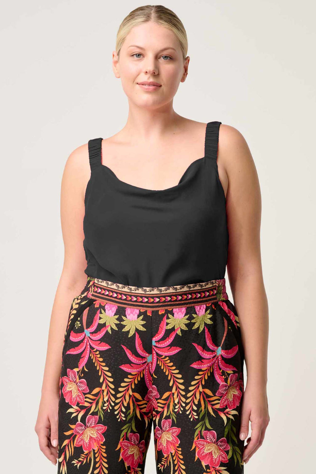 Delray Reversible Cupro Cami in Black