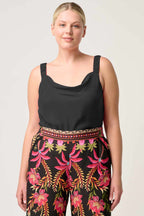 Delray Reversible Cupro Cami in Black