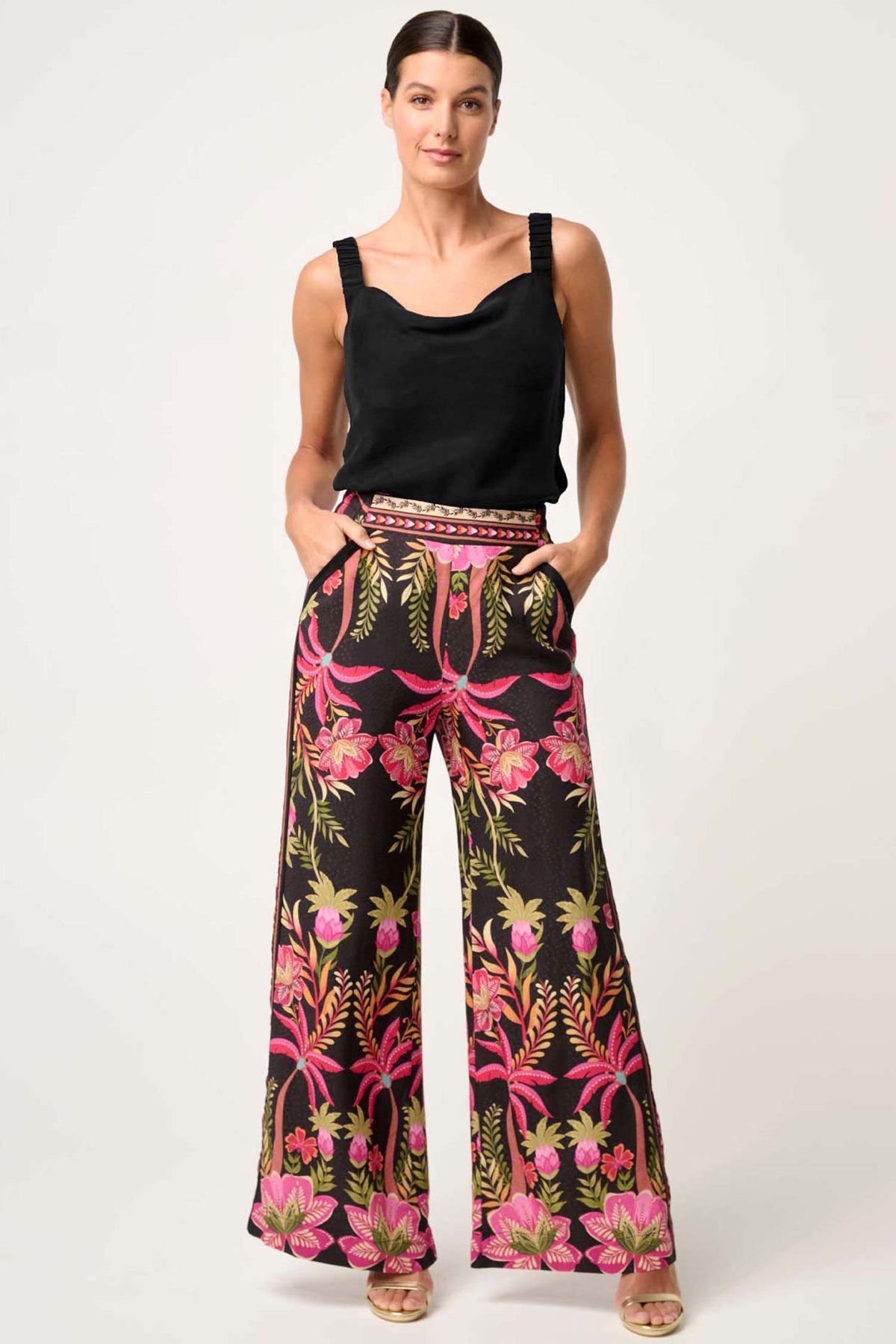 Delray Reversible Cupro Cami in Black