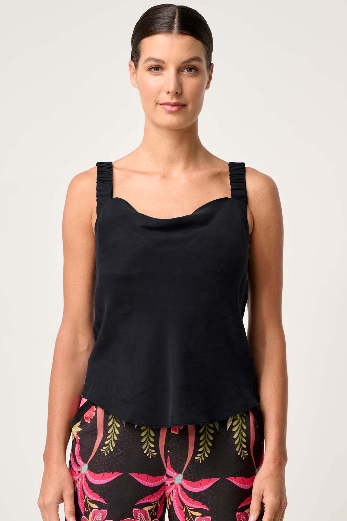 Delray Reversible Cupro Cami in Black