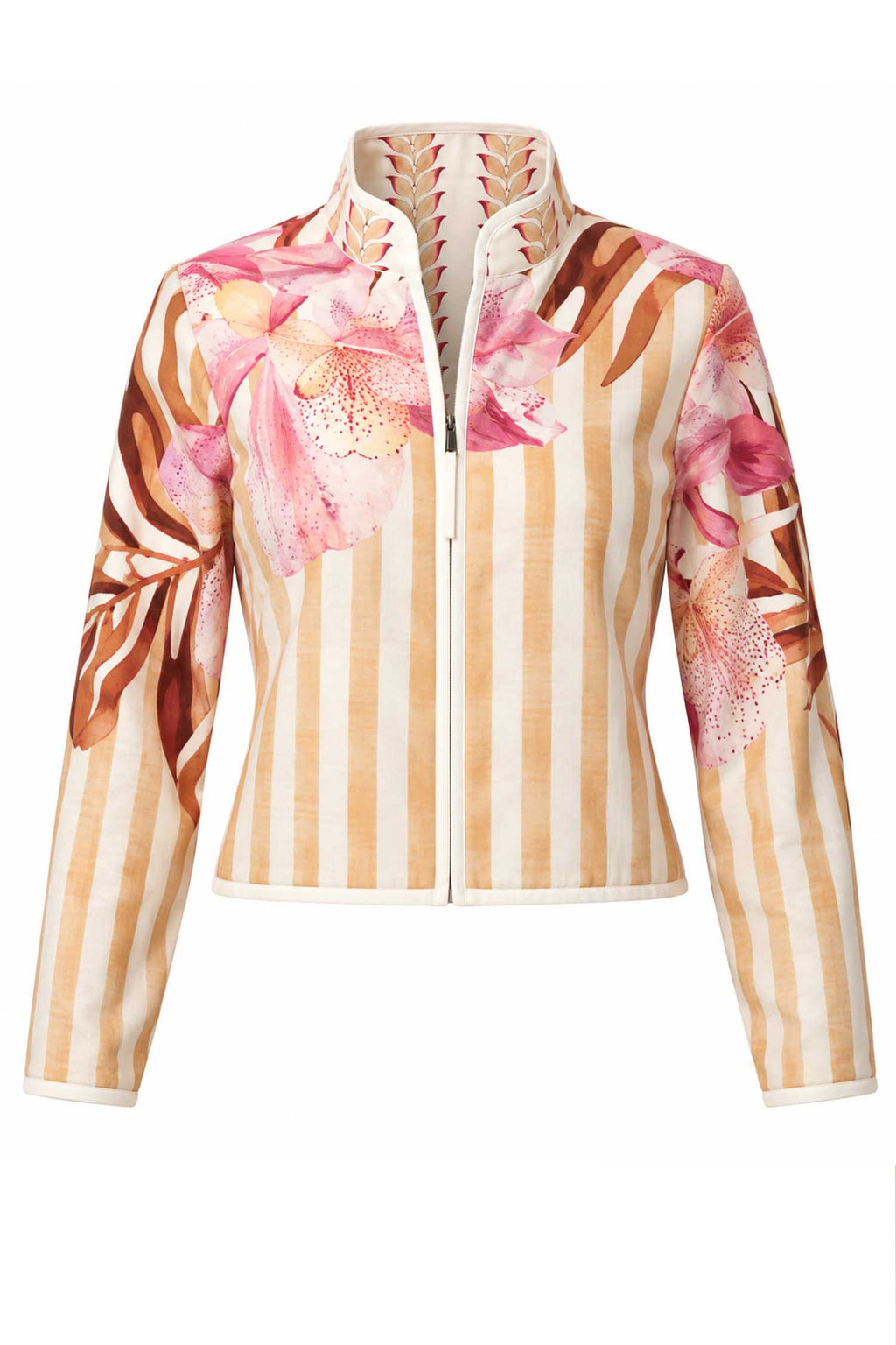 Delray Reversible Printed Jacket in Golden Promenade/ Gilded Frond