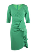 Demi 3/4 Sleeved Dress in Green
