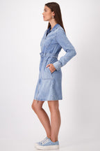 Denim LS Midi Coat Dress