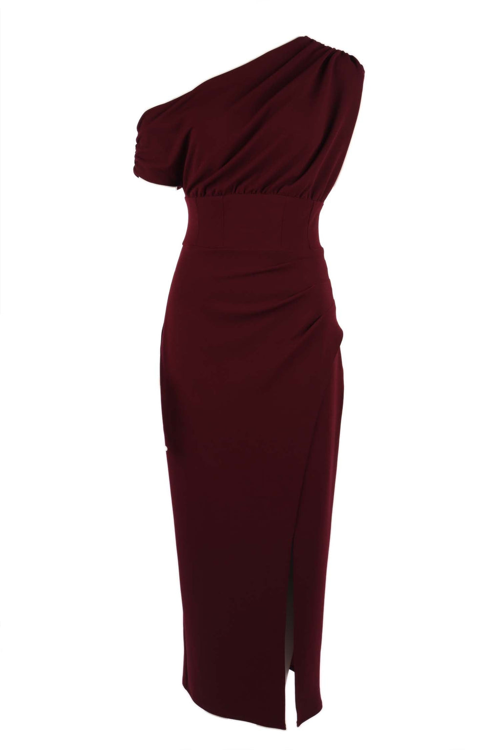 Lucy Ankle Dress in Wine